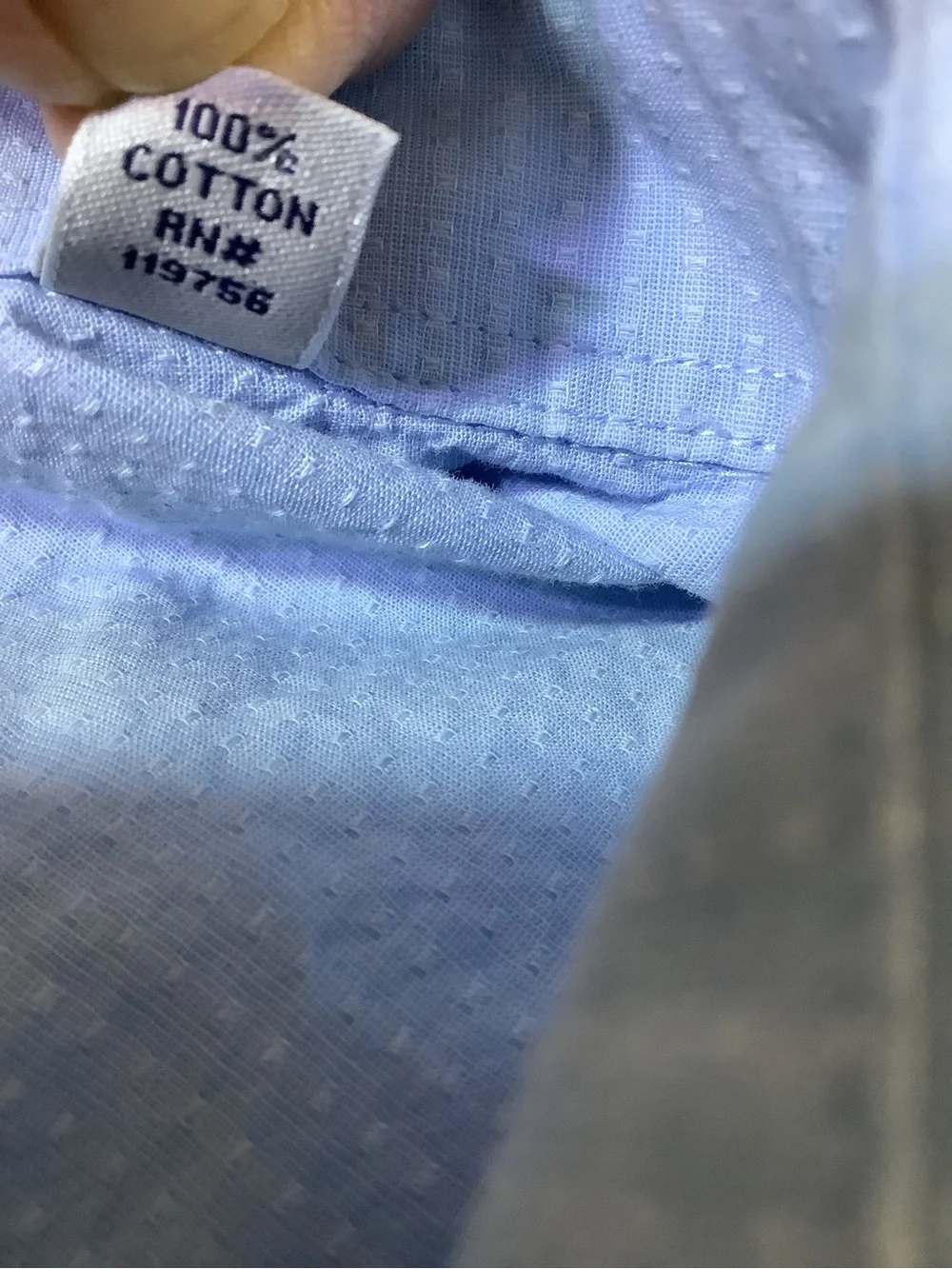 James Campbell Classic Puckered Light Blue Men's Button-Up Shirt